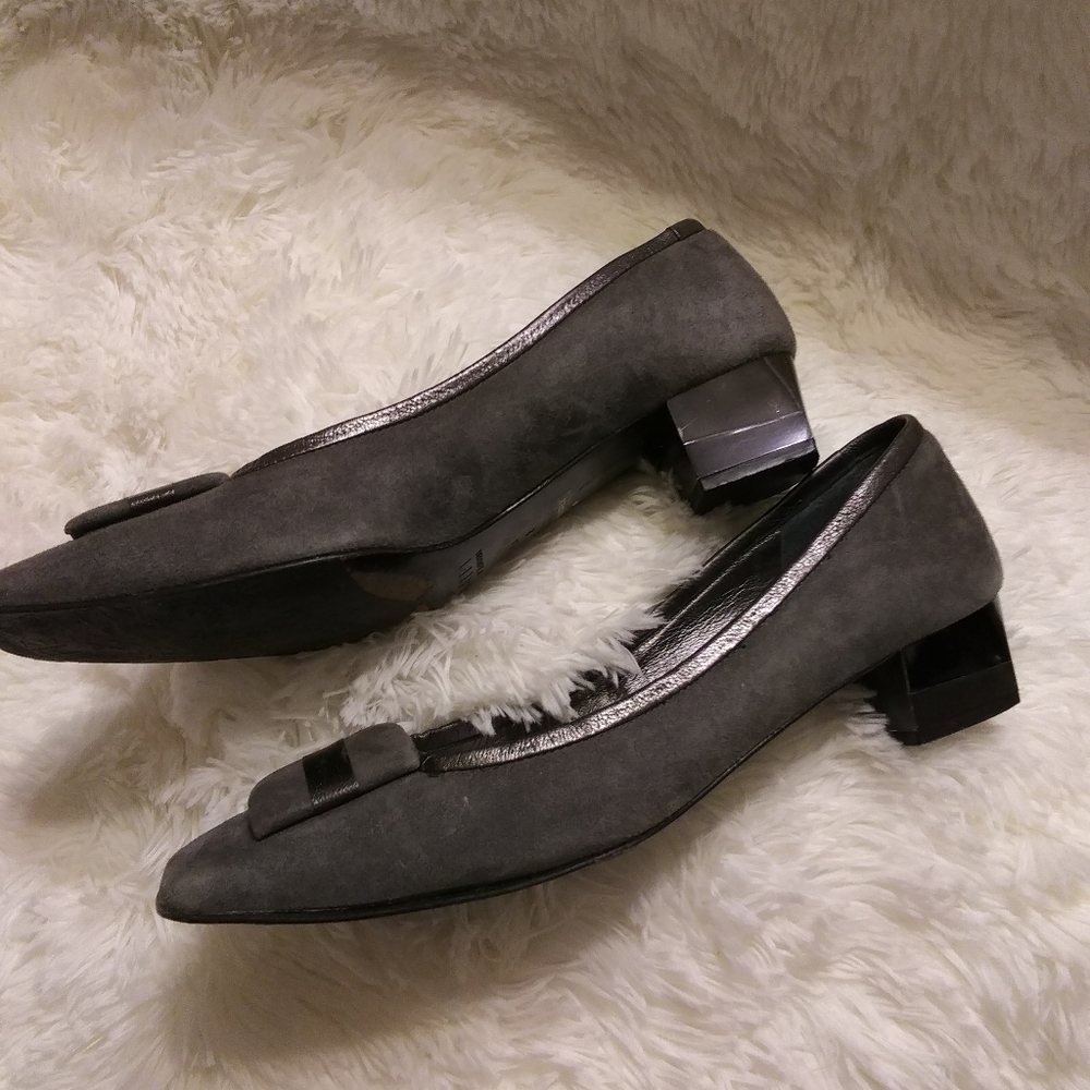 Amalfi Gray Suede Shoes - Picture 6 of 9